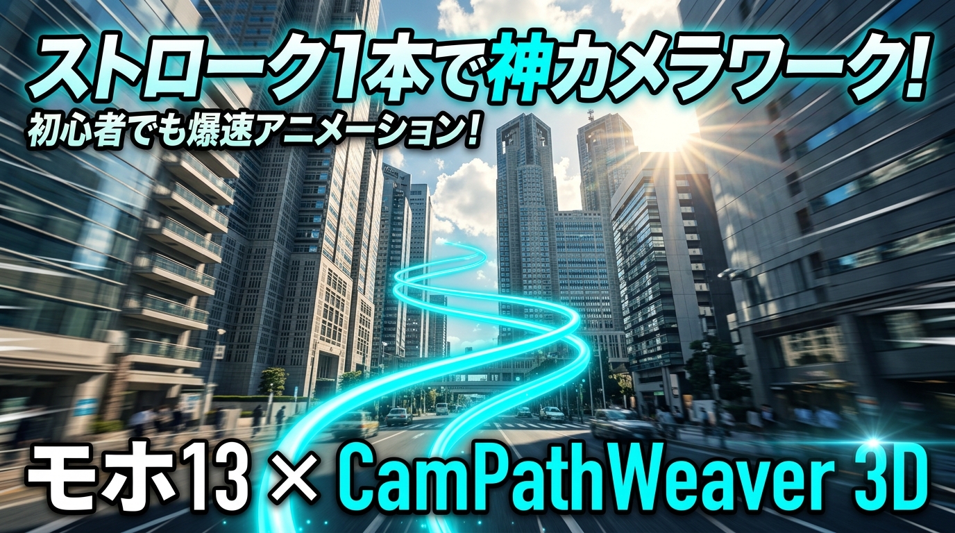 【Moho革命】線1本で巨大都市を飛ぶ！CamPathWeaver 3D × Moho 13が解き放つ「Stroke-to-Camera」シネマティックカメラフライトの全貌